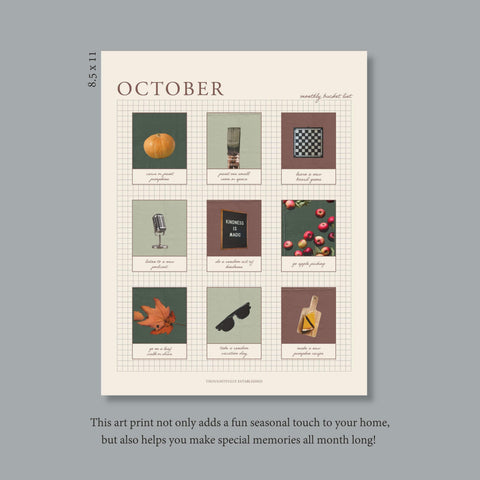 October Bucket List (Digital Print)