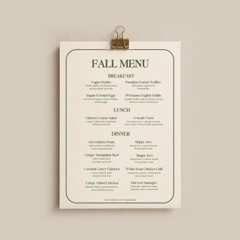 Seasonal Menu (CANVA Template)